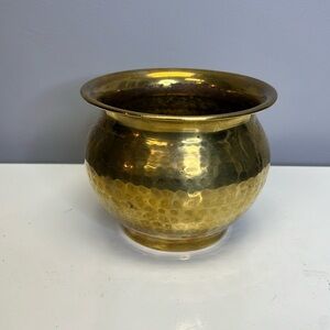 Elegant Gold Hammered Vase